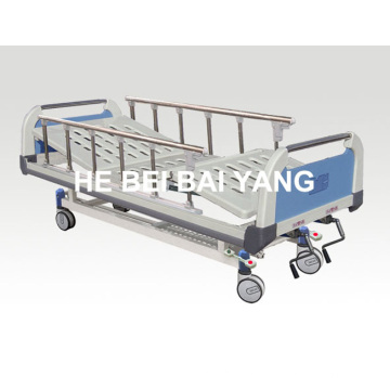 a-50 Movable Double-Function Manual Hospital Bed with ABS Bed Head